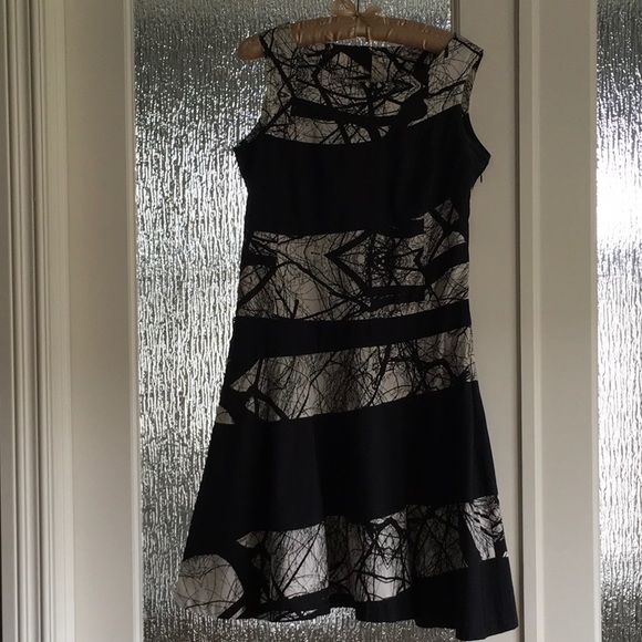Skunk Funk -Sleeveless A-line Dress Black/white Size small - Picture 3 of 5
